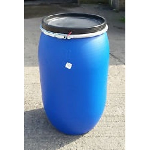 220 Litre Open Top Plastic Storage Drum Barrel Keg With Lid